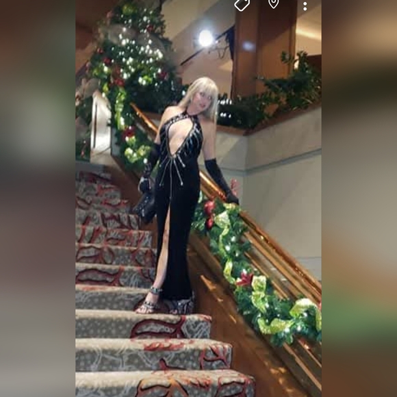 Custom-made Dresses & Skirts - Custom-made Halter Crystal Embellished Bodycon Sexy Cocktail Dress, size M/L